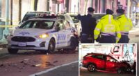 Five injured, two critically, after car plows down NYC street