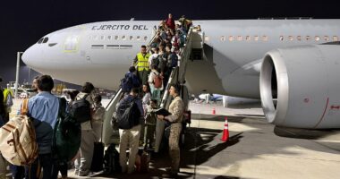 Flight to get stranded Brits out of Middle East fails to take off