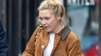 Florence Pugh leaves boutique gym in west London with beloved pet dog