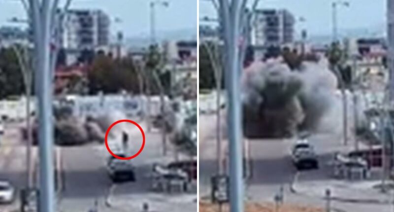 Frightening footage shows indiscriminate Iranian 'cluster warhead' explode on Israel street, killing 1