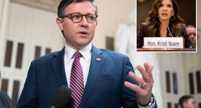 GOP in 'course-correction mode' after Noem ouster, unfavorable polls: Speaker Johnson