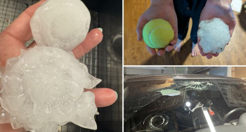 Hail the size of baseballs rain down on Kansas