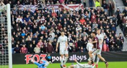Hearts 1 Aberdeen 0: Heat is on title rivals as Braga sends McInnes' men seven points clear