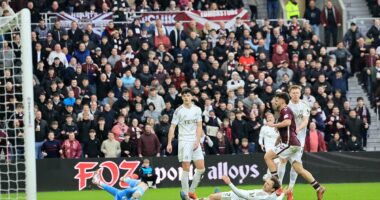 Hearts 1 Aberdeen 0: Heat is on title rivals as Braga sends McInnes' men seven points clear