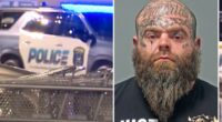 Heavily-tatted Ohio man jailed after stray gunfire from his property allegedly struck 2 shoppers at nearby Kroger