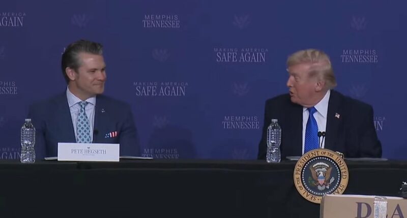 Hegseth forces a smile as Trump suggests Iran war was his idea