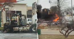 Hero police officers storm inferno to save 5 passengers from fireball crash