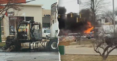 Hero police officers storm inferno to save 5 passengers from fireball crash