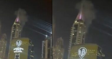 High-rise tower at Dubai Marina hit by drone as debris kills taxi driver
