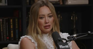 Hilary Duff cries as she discusses rift with estranged sister Haylie
