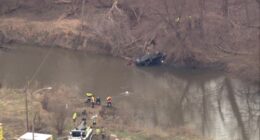 Hobart Fire Department search, rescue teams in Deep River near 27th Avenue, Wyoming Street after Lake Station crash