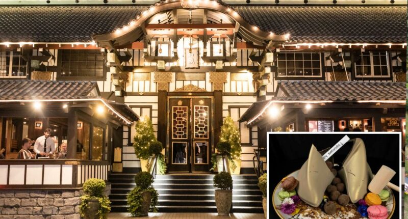 Hollywood Hills' Fortune Cookie Cake with LA views