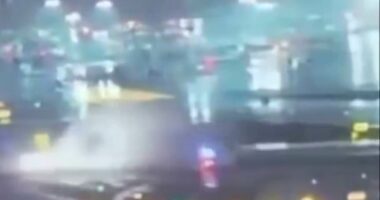 Horrific moment Air Canada plane strikes truck on LaGuardia runway