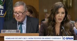 'I can't speak specifically': Kristi Noem gets law and history wrong before giving up on trying to answer questions about ICE violating hundreds of court orders during Senate hearing