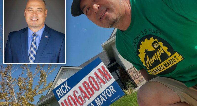 Idaho mayor Rick Hogaboam, 47, dies after collapsing mid speech during town hall