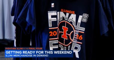 Illini merch in demand at Chicago stores as fans prepare for Final Four match against UConn