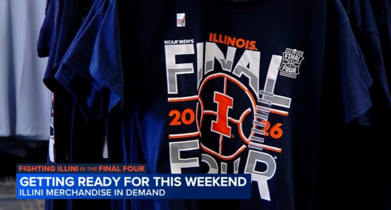 Illini merch in demand at Chicago stores as fans prepare for Final Four match against UConn