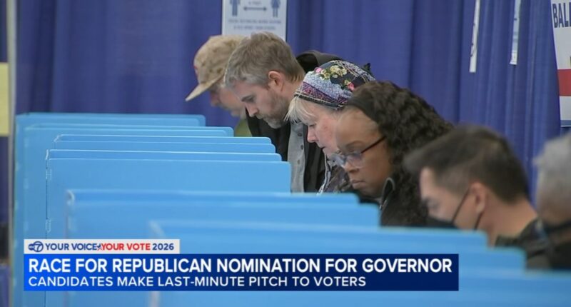 Illinois governor race: Republican gubernatorial candidates make last-minute pitches to voters before 2026 primary Election Day