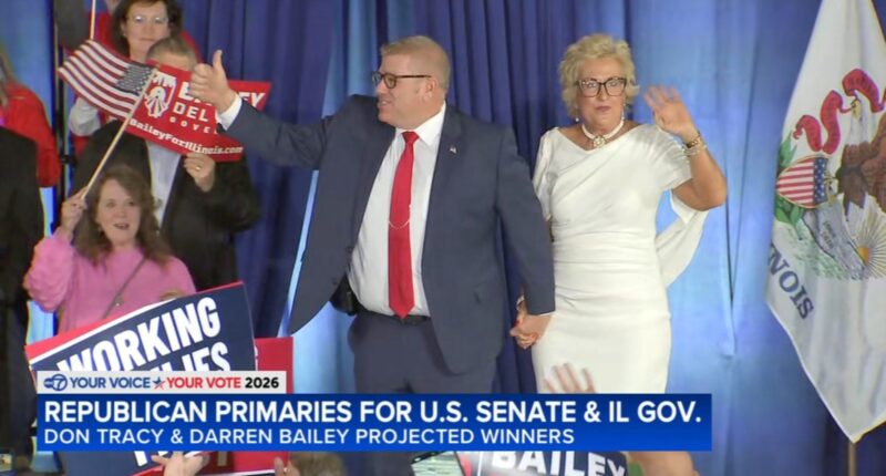 Illinois primary election day 2026: Darren Bailey projected to win Republican primary for governor to challenge JB Pritzker