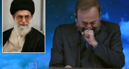 Iranian anchor sobs on state TV as he announces Khamenei killed in 'criminal' US-Israeli airstrikes