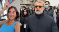 Iranian influencer celebrates death of of leader Ali Larijani