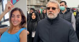 Iranian influencer celebrates death of of leader Ali Larijani