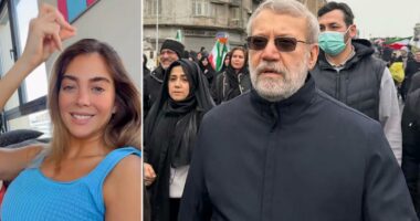 Iranian influencer celebrates death of of leader Ali Larijani