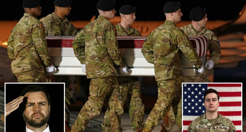 JD Vance attends dignified transfer for soldier Benjamin N. Pennington, the 7th US service member to die in Iran war