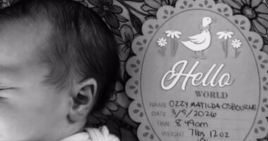 Jack Osbourne's wife Aree gives birth to baby girl