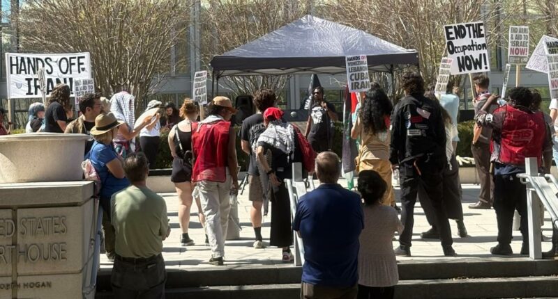 Jacksonville activists rally against US-Israeli military actions in Iran