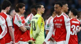 Jamie Redknapp tells Mikel Arteta to 'take responsibility' for Arsenal's disappointing Carabao Cup final defeat against Man City - as he blasts boss for making 'monumental error'