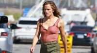 Jennifer Garner flexes her VERY buff arms on LA set of new film