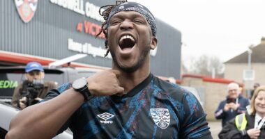 KSI off to winning start as non-league football club owner as Britain's Got Talent judge enjoys victory alongside Andy Carroll at Dagenham and Redbridge
