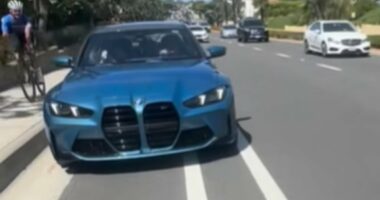 Karma for BMW driver who terrified cyclists and called them 'peasants'
