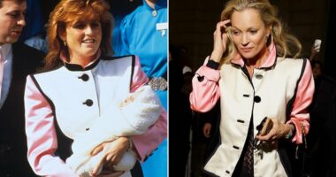 Kate Moss makes striking show of support for close friends Fergie and Eugenie at Paris Fashion Week