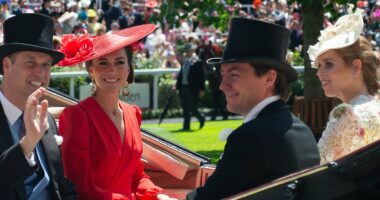 Kate and Beatrice's 'awkward' day at Royal Ascot: Palace ban on York sisters follows 'tense moment' between the two Princesses during carriage ride