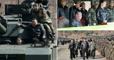 Kim Jong Un's teenage daughter drives tank in latest public appearance