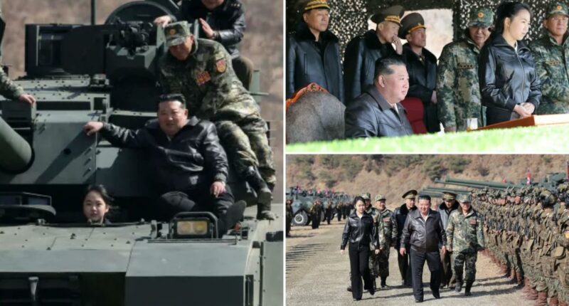 Kim Jong Un's teenage daughter drives tank in latest public appearance
