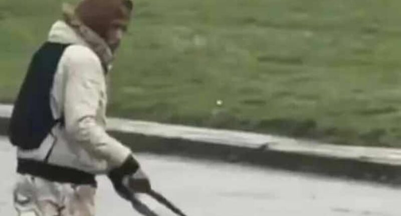 Knifeman seen brandishing two weapons in Edinburgh