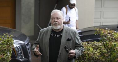 Radio host Kyle Sandilands leaves  is home in, Vaucluse, 17 March 2026. Image 2