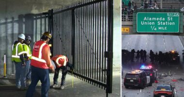 LA forced to block 101 Freeway on-ramps with gates ahead of 'No King's' protests