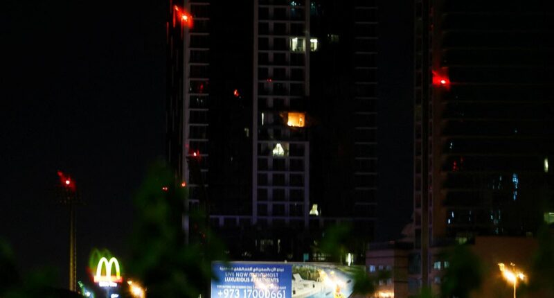 LIVE: Iranian missile strike sets Bahrain hotel on fire