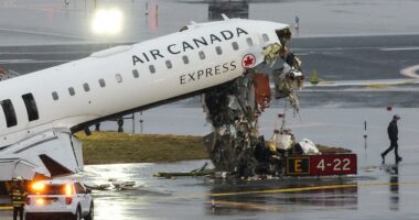 LaGuardia plane crash video shows jet collide with fire truck after frantic air traffic control warning