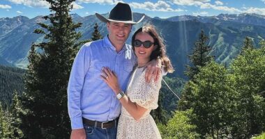 Lady Violet Manners is pregnant! Duke of Rutland's daughter and 'Caledonian Cowboy' Viscount Garnock reveal they're expecting their first child after fairytale wedding at Belvoir Castle