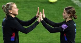 Lionesses hit six in surreal clash in Turkey - as football offers much-needed unity in the face of global conflict, writes TARA ANSON-WALSH