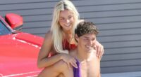 Livvy Dunne gets flirty with Noah Beck during Baywatch car wash scene