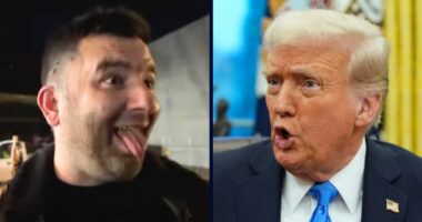 'Mag dump Trump': Military vet accused of threatening to kill president while stockpiling guns and explosives arrested on new charges moments after appearing in court