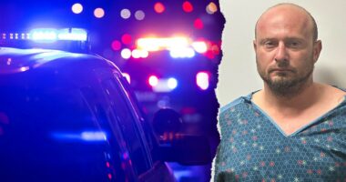 Man accused of shooting father in face with crossbow captured after snowy manhunt