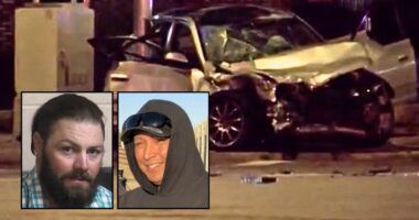 Man 'looked back' at dying passenger in car he just obliterated after running red light at nearly 80 mph, took off running and refused to call 911