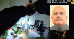 Man who butchered wife and daughter when son-in-law went to clean snow off his car kept swinging meat cleaver when officers arrived: Cops